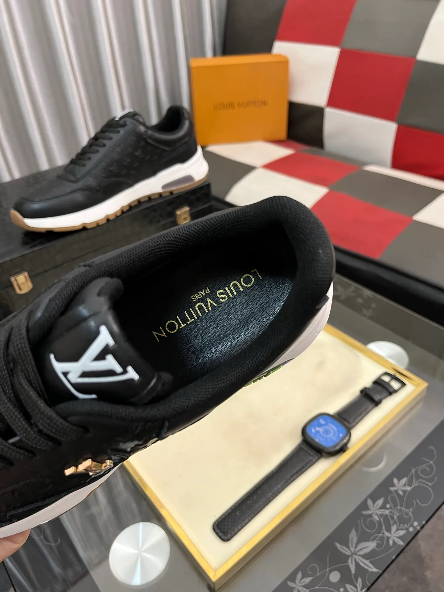 Men's shoes 💰458⌚️⌚️[Louis Vuitton LV] Dad shoes are popular casual sports shoes with outsole, breathable and comfortable, easy to walk, trendy men's versatile fly woven epoxy with ➕leather lining➕Gucci's popular original outsole, sports and running style, super comfortable. Size 38-442️⃣Colors available